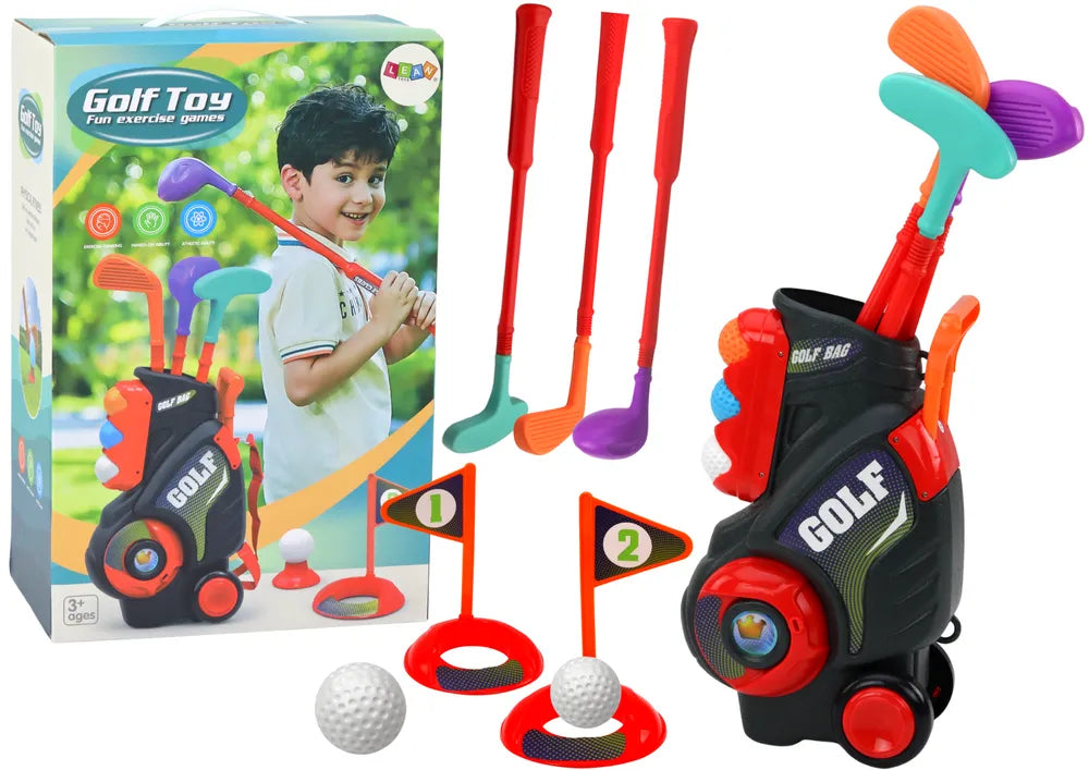Vaikiškas mini golfas su vežimėliu